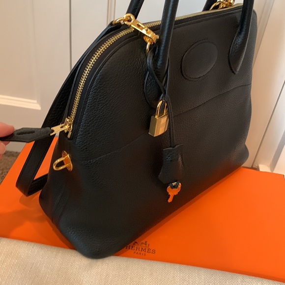 Hermes Bolide Bag in Black Taurillon Clemence leather, size 31 - Picture 10 of 16